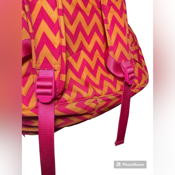 VERA BRADLEY XL backpack Retired print orange and pink chevron - Picture 8 of 8